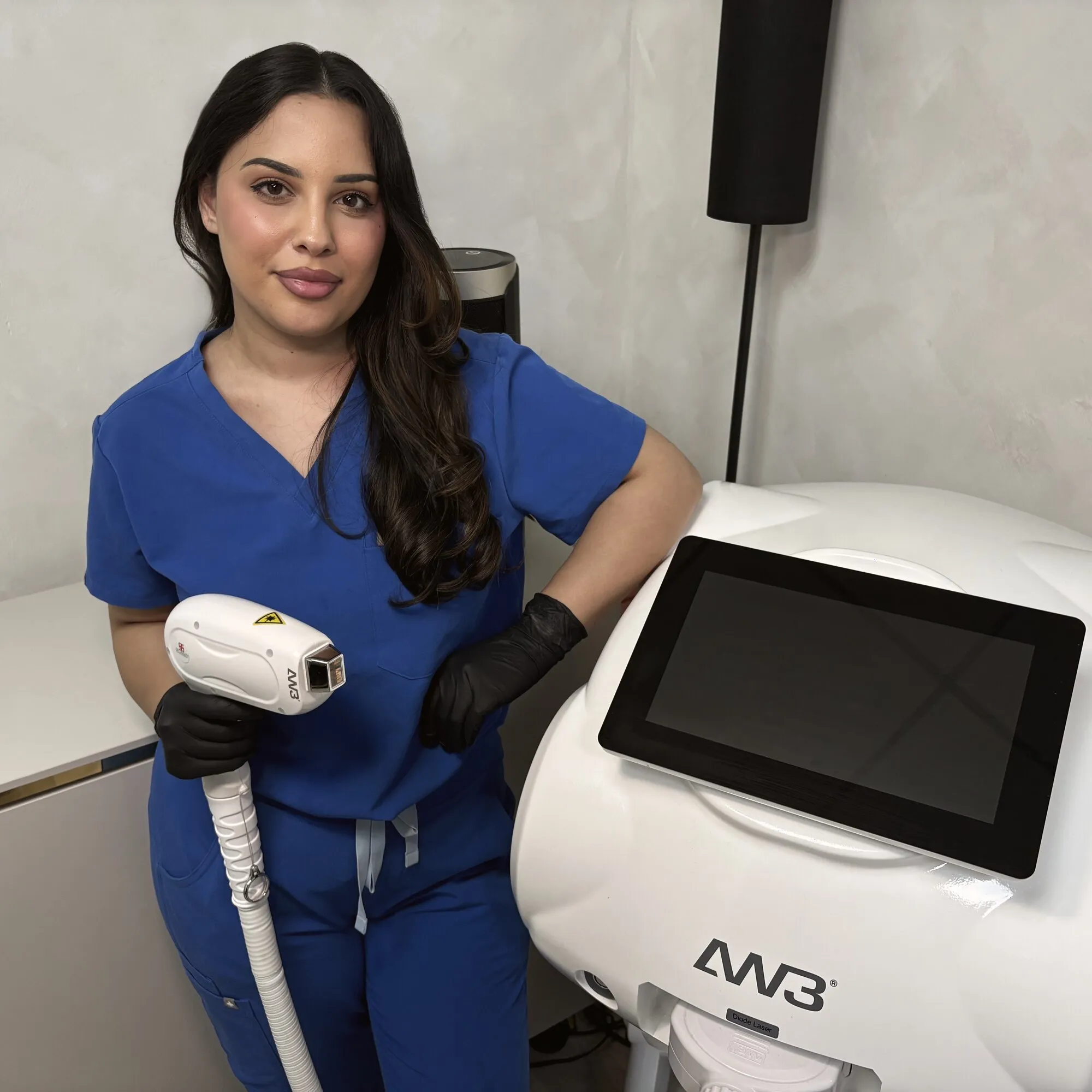 Fatima at the AW3 in the treatment room